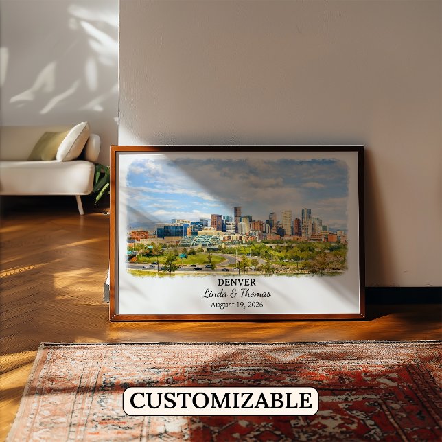 Denver Colorado Affisch, Akvarell, Beställning Poster (Skapare uppladdad)
