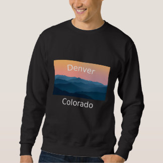 Denver Colorado Bergs solnedgång hemstad Lång Ärmad Tröja