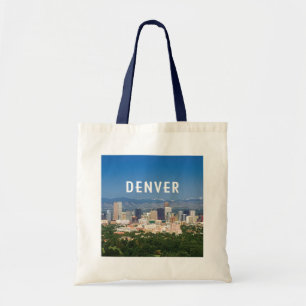 Denver Colorado, bordsljus och berg Tygkasse