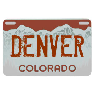 Denver Colorado-bruna registreringsskyltmagnet Magnet