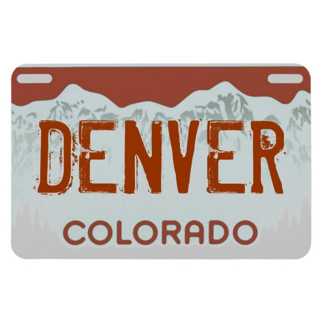 Denver Colorado-bruna registreringsskyltmagnet Magnet (Horisontell)