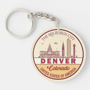 Denver Colorado City Skyline Emblem