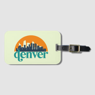 Denver Colorado City Skyline Retro Cityscape Art Bagagebricka