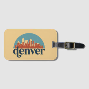 Denver Colorado City Skyline Vintage Cityscape Bagagebricka