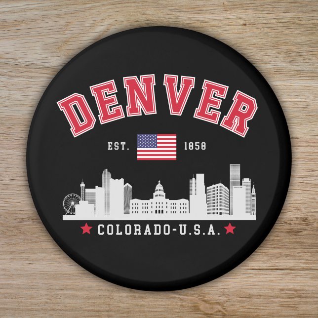 Denver Colorado Cityscape Design Magnet (Skapare uppladdad)