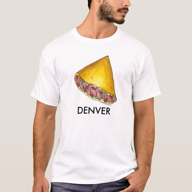 Denver Colorado CO Egg Omelet Omelet Breakfast T Shirt (Framsida)