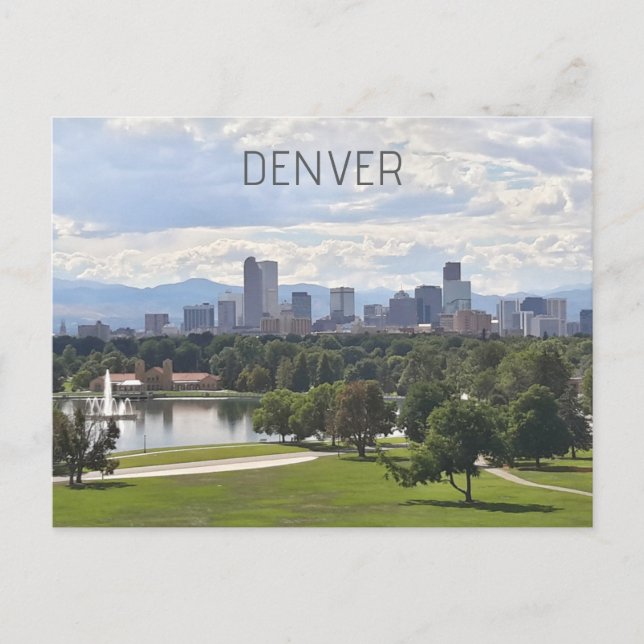 Denver Colorado Downtown Skyline Photo Vykort (Framsida)