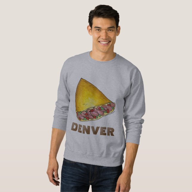 Denver Colorado Egg Omelet Omelet Sweatshirt (Hel framsida)