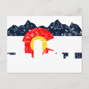 Denver Colorado Flag Vykort
