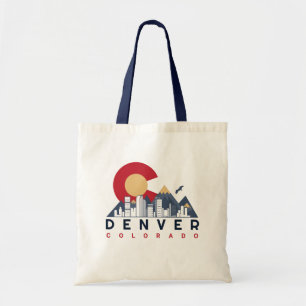 Denver Colorado Flagga Camping Hiking Souvenirs 80 Tygkasse