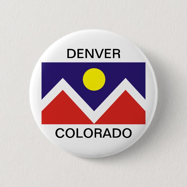 Denver, Colorado Flagga Knapp (Framsida)
