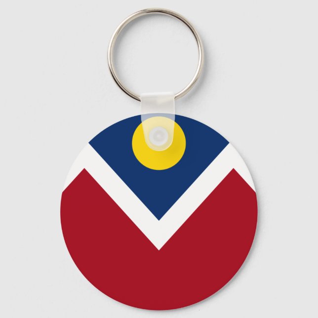 Denver (Colorado)-flagga-nyckelkedja Nyckelring (Framsida)