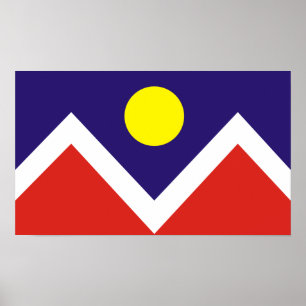 Denver Colorado flagga Poster