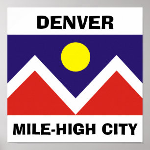 Denver Colorado flagga Poster