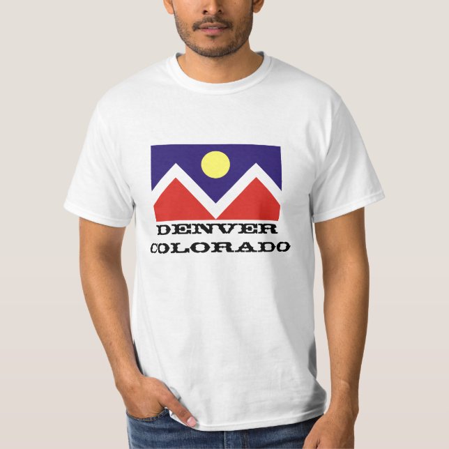 Denver Colorado flagga Tee Shirt (Framsida)