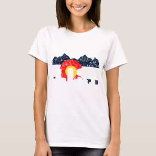 Denver Colorado flagga Tee Shirt