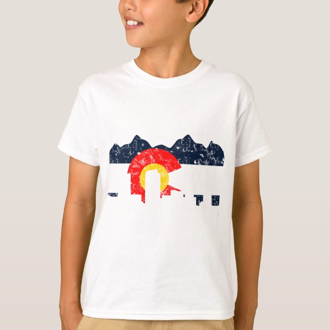 Denver Colorado flagga Tee Shirt (Framsida)
