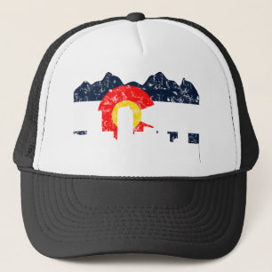 Denver Colorado flagga Truckerkeps