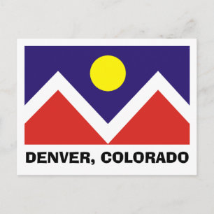 Denver Colorado flagga Vykort