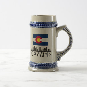 Denver Colorado flaggahorisont Sejdel