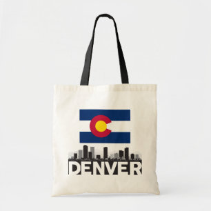 Denver Colorado flaggahorisont Tygkasse