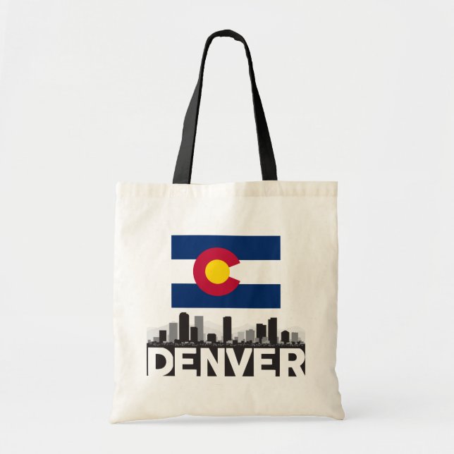 Denver Colorado flaggahorisont Tygkasse (Framsidan)
