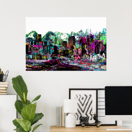 Denver, Colorado i graffiti Poster