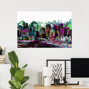 Denver, Colorado i graffiti Poster