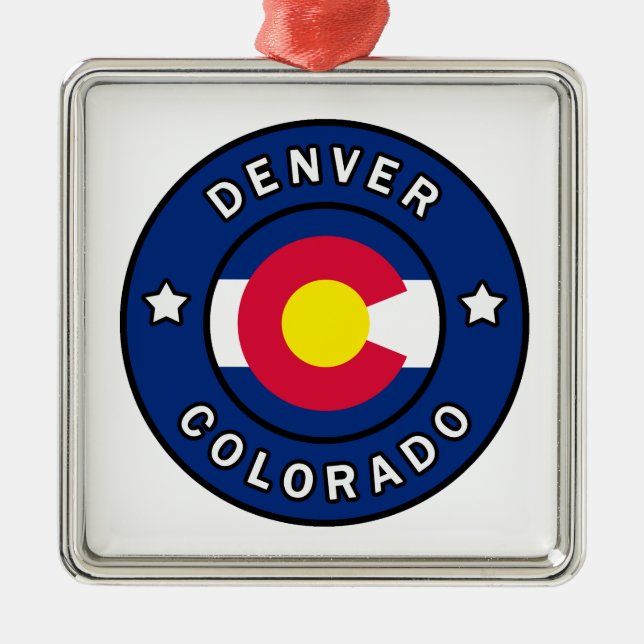 Denver Colorado Julgransprydnad Metall (Framsidan)