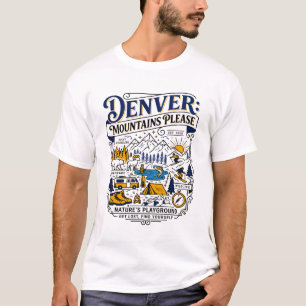 dENVER cOLORADO kLIPPIGA bERG uTOMHUS cAMPING aNOR T Shirt