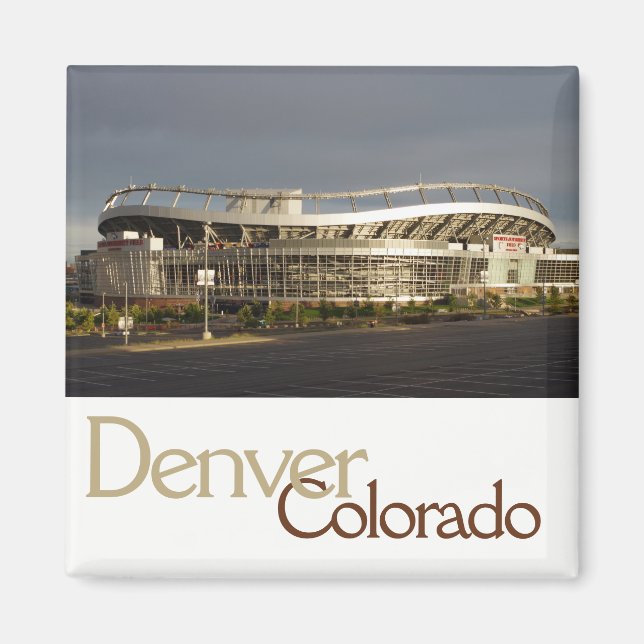 Denver, Colorado Mile High Stadium Magnet (Framsidan)