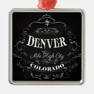 Denver Colorado - Milekickstad Julgransprydnad Metall
