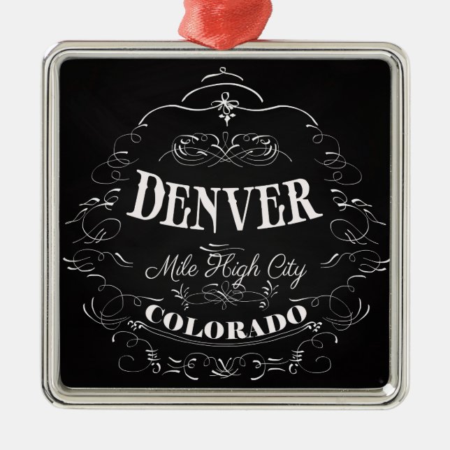 Denver Colorado - Milekickstad Julgransprydnad Metall (Framsidan)