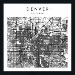 Denver Colorado Minimal Modern Street Karta Poster<br><div class="desc">Denver Colorado Minimal Modern Street Karta</div>