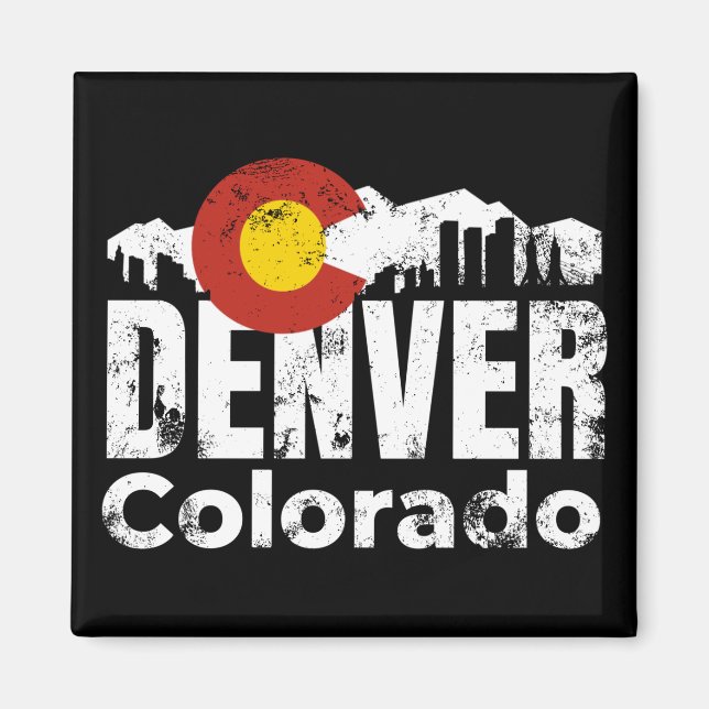 Denver Colorado Mountains Magnet (Framsidan)