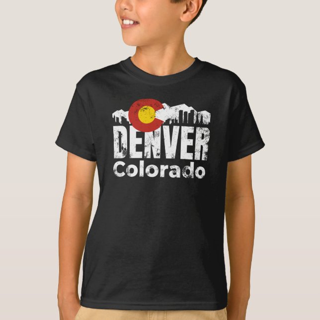 Denver Colorado Mountains T-Shirt (Framsida)