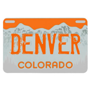 Denver Colorado-orangens registreringsskyltmagnet Magnet
