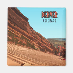 Denver Colorado Red Sten Vintage Magnet