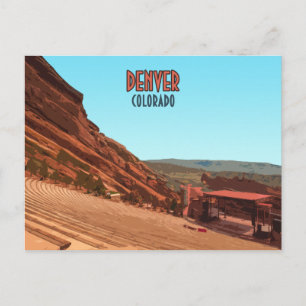 Denver Colorado Red Sten Vintage Vykort