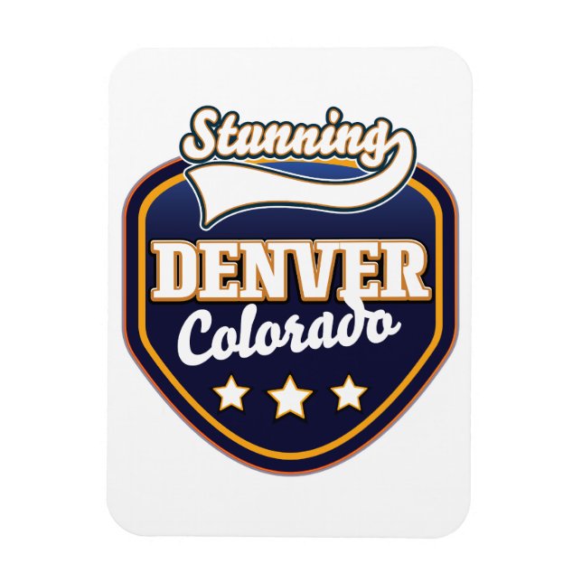 Denver Colorado reslogotyp Magnet (Vertikal)