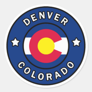 Denver Colorado Runt Klistermärke
