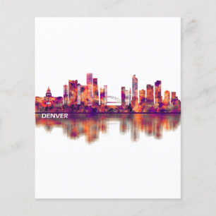 Denver Colorado Skyline Flygblad