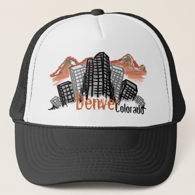 Denver Colorado Skyline hat Keps (Framsida)