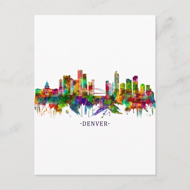 Denver Colorado Skyline Helg Vykort (Framsida)