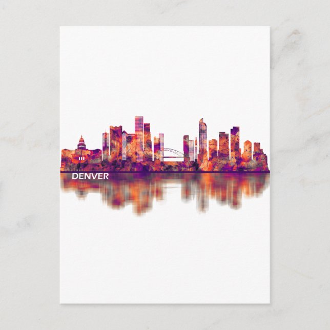 Denver Colorado Skyline Helg Vykort (Framsida)