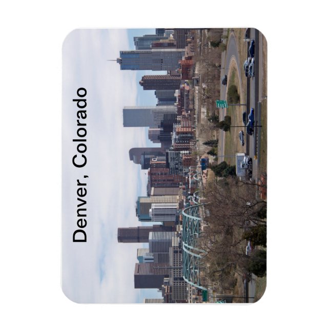 Denver, Colorado Skyline Magnet (Vertikal)