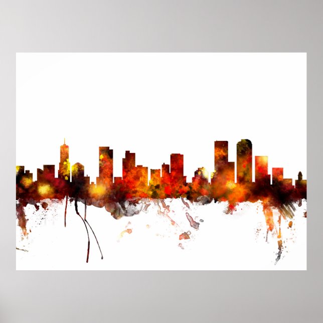 Denver Colorado Skyline Poster (Framsidan)