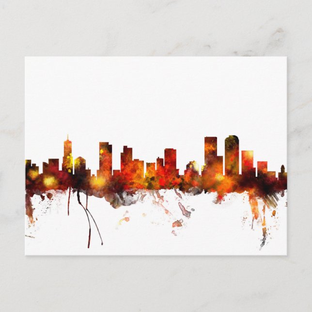 Denver Colorado Skyline Vykort (Framsida)