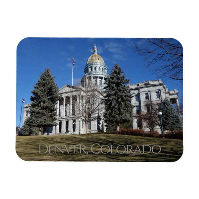 Denver Colorado State Huvudstad Byggande Magnet (Horisontell)