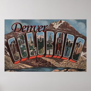 Denver Colorado - stora brevplatser Poster